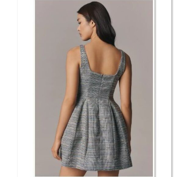 NWT By Anthropologie Sleeveless Tweed Mini Dress - M - NWT - Picture 5 of 16